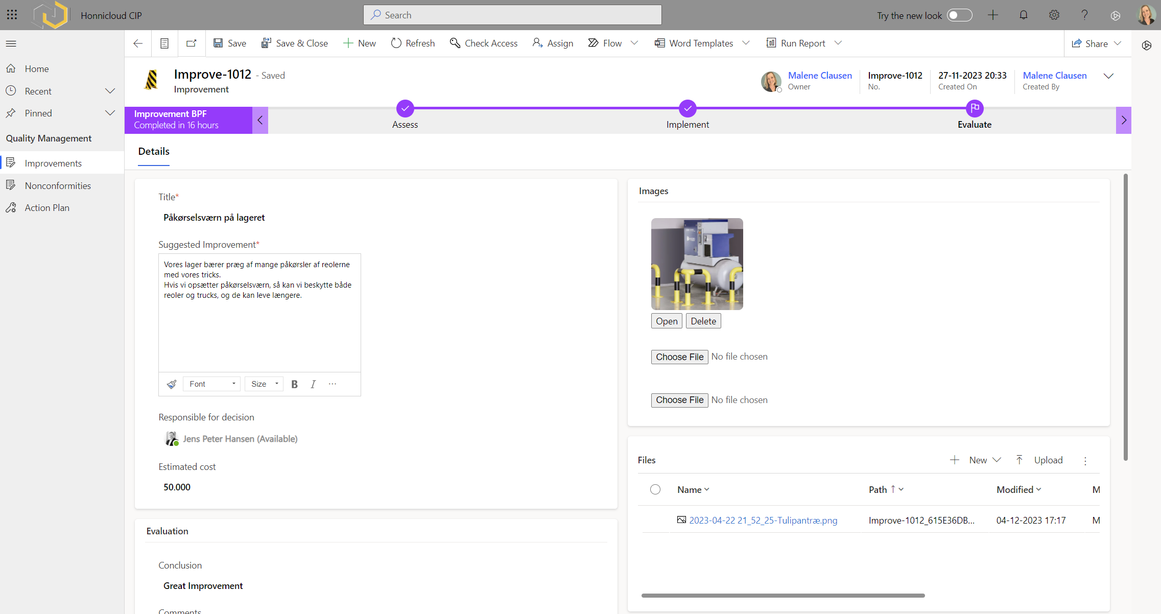 Honnicloud Dashboard